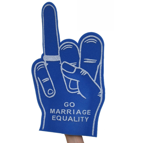 marriage equality foam hand