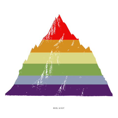 LGBTQ rainbow mountain